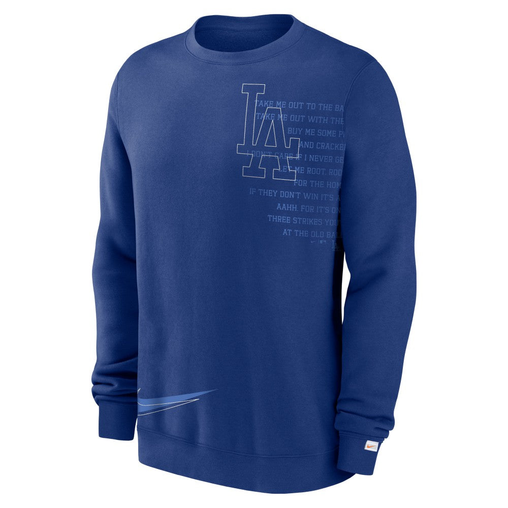 Los Angeles Dodgers Nike Statement Ball Game Fleece Pullover Sweatshirt Near Me