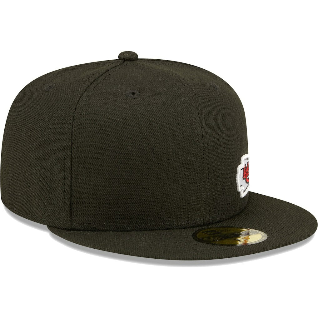 Kansas City Chiefs New Era Flawless 59FIFTY Fitted Hat - Black - NFL