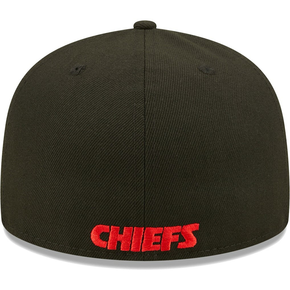 Kansas City Chiefs New Era Flawless 59FIFTY Fitted Hat - Black - NFL