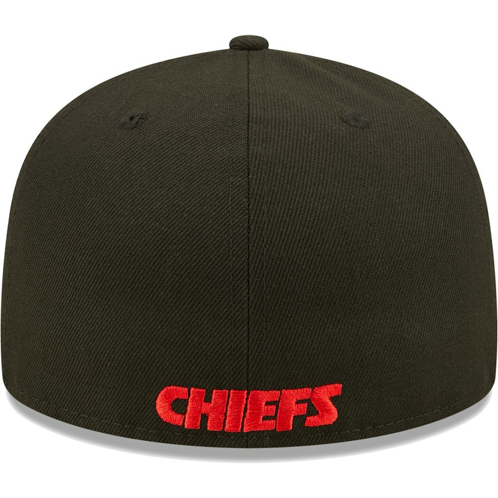 Kansas City Chiefs New Era Flawless 59FIFTY Fitted Hat - Black - NFL