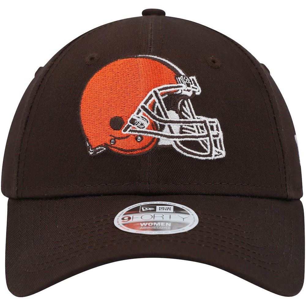 Cleveland Browns New Era Women's Simple 9FORTY Adjustable Hat - Brown - NFL