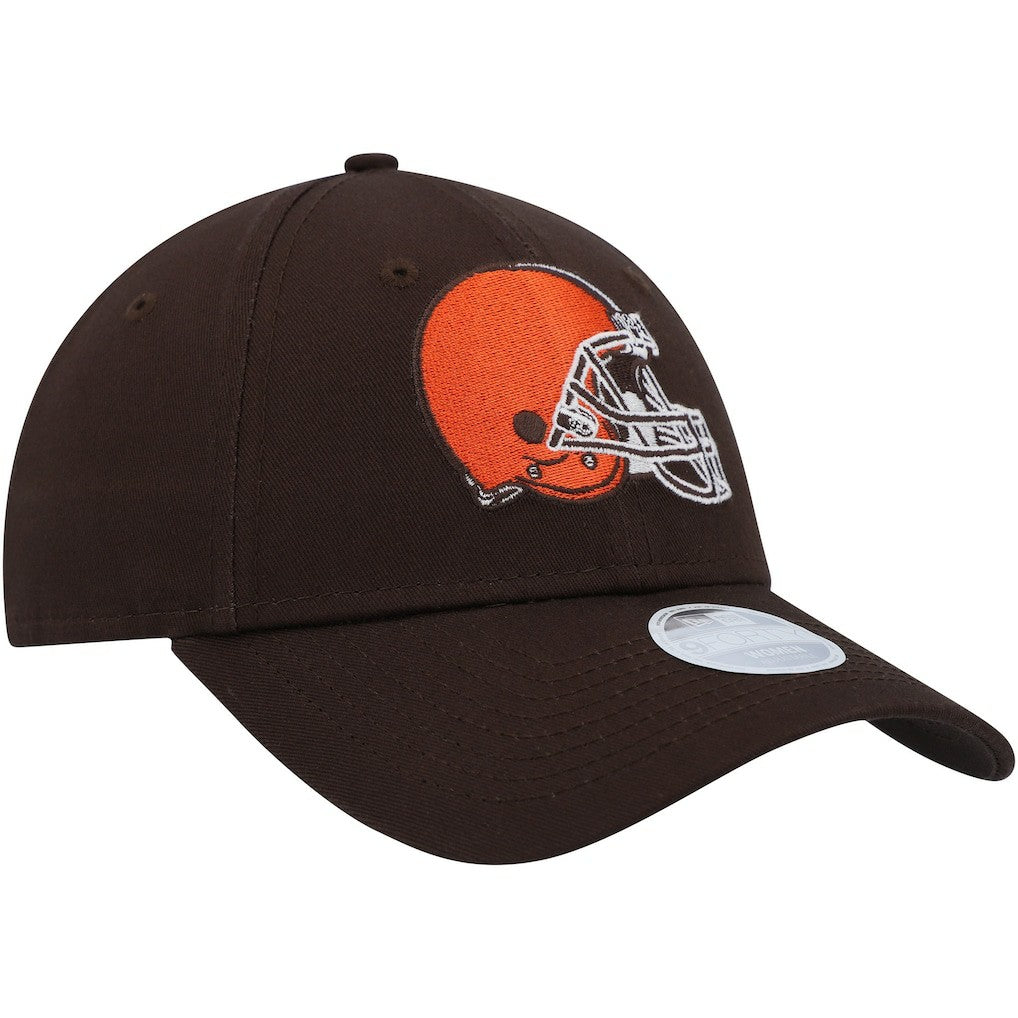 Cleveland Browns New Era Women's Simple 9FORTY Adjustable Hat - Brown - NFL