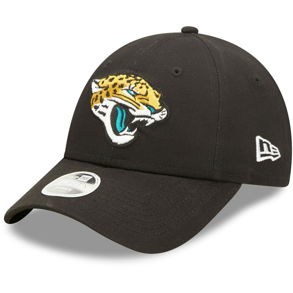 Jacksonville Jaguars New Era Women's Simple 9FORTY Adjustable Hat - Black - NFL