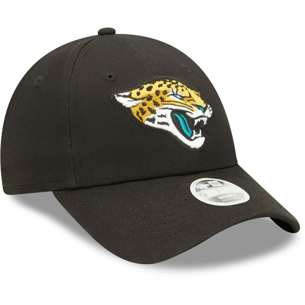 Jacksonville Jaguars New Era Women's Simple 9FORTY Adjustable Hat - Black - NFL