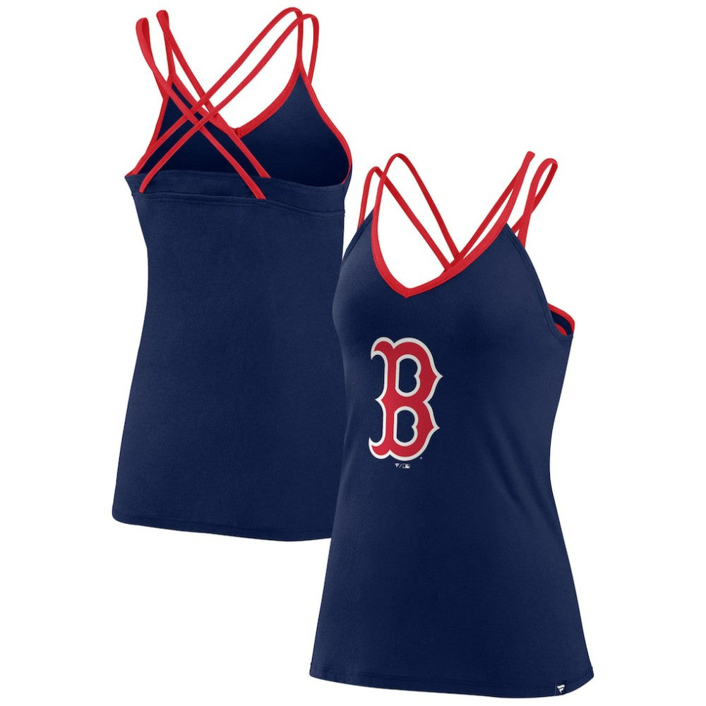 Boston Red Sox Fanatics Women's Barrel It Up Cross Back V-Neck Tank Top for sale