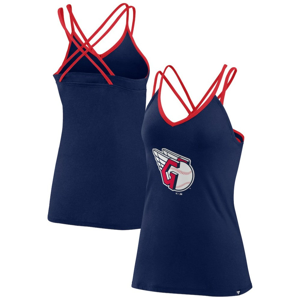 Cleveland Guardians Fanatics Women's Barrel It Up Cross Back V-Neck Tank Top Online