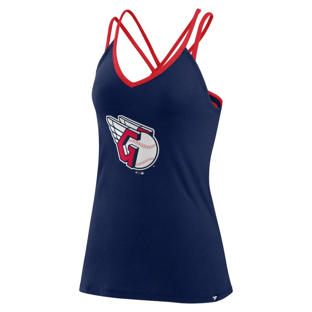 Cleveland Guardians Fanatics Women's Barrel It Up Cross Back V-Neck Tank Top Online