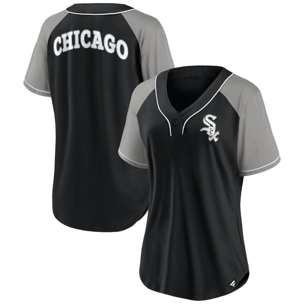 Chicago White Sox Fanatics Women's Ultimate Style Raglan V-Neck T-Shirt Near Me