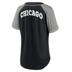 Chicago White Sox Fanatics Women's Ultimate Style Raglan V-Neck T-Shirt Near Me