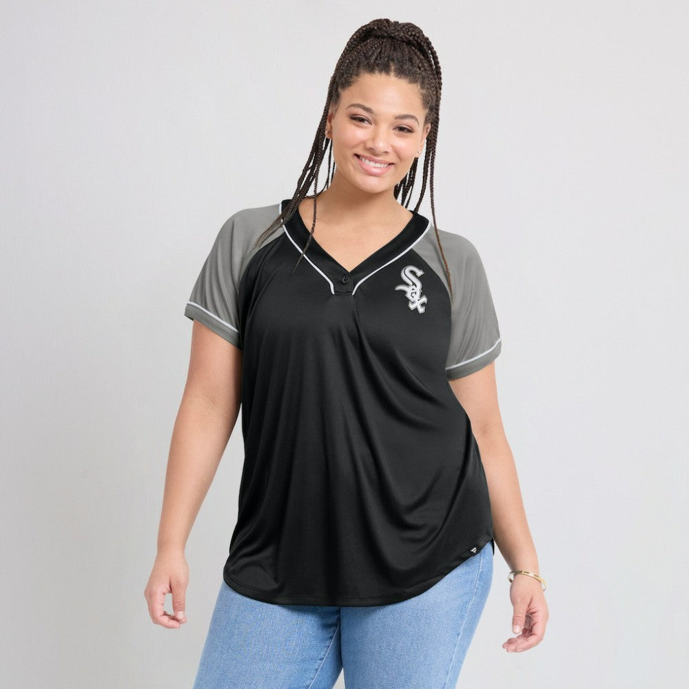 Chicago White Sox Fanatics Women's Ultimate Style Raglan V-Neck T-Shirt Near Me