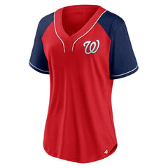 Washington Nationals Fanatics Women's Ultimate Style Raglan V-Neck T-Shirt Online