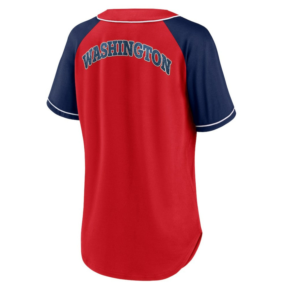 Washington Nationals Fanatics Women's Ultimate Style Raglan V-Neck T-Shirt Online