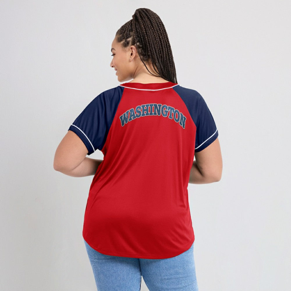 Washington Nationals Fanatics Women's Ultimate Style Raglan V-Neck T-Shirt Online