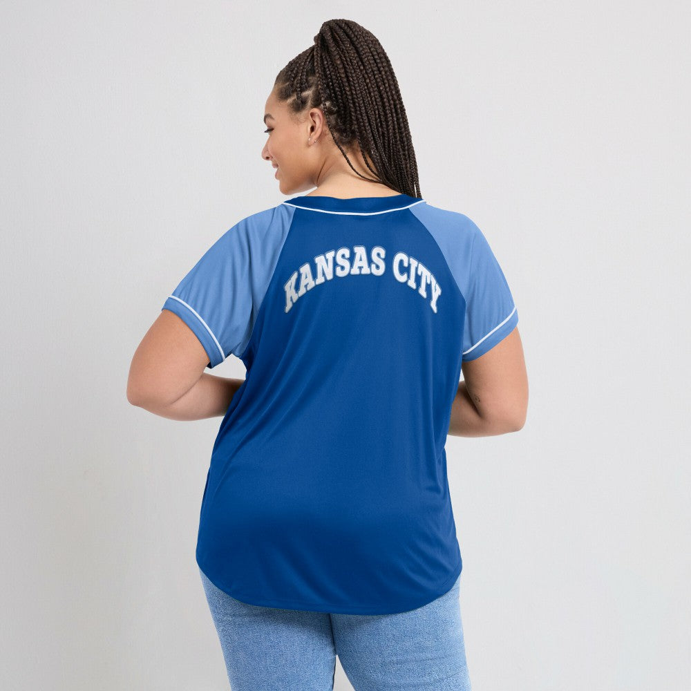 Kansas City Royals Fanatics Women's Ultimate Style Raglan V-Neck T-Shirt Discount