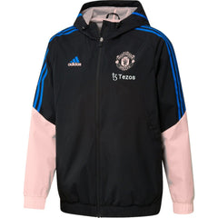 Adidas - Manchester United Training All-Weather Raglan Full-Zip Hoodie Jacket - Black