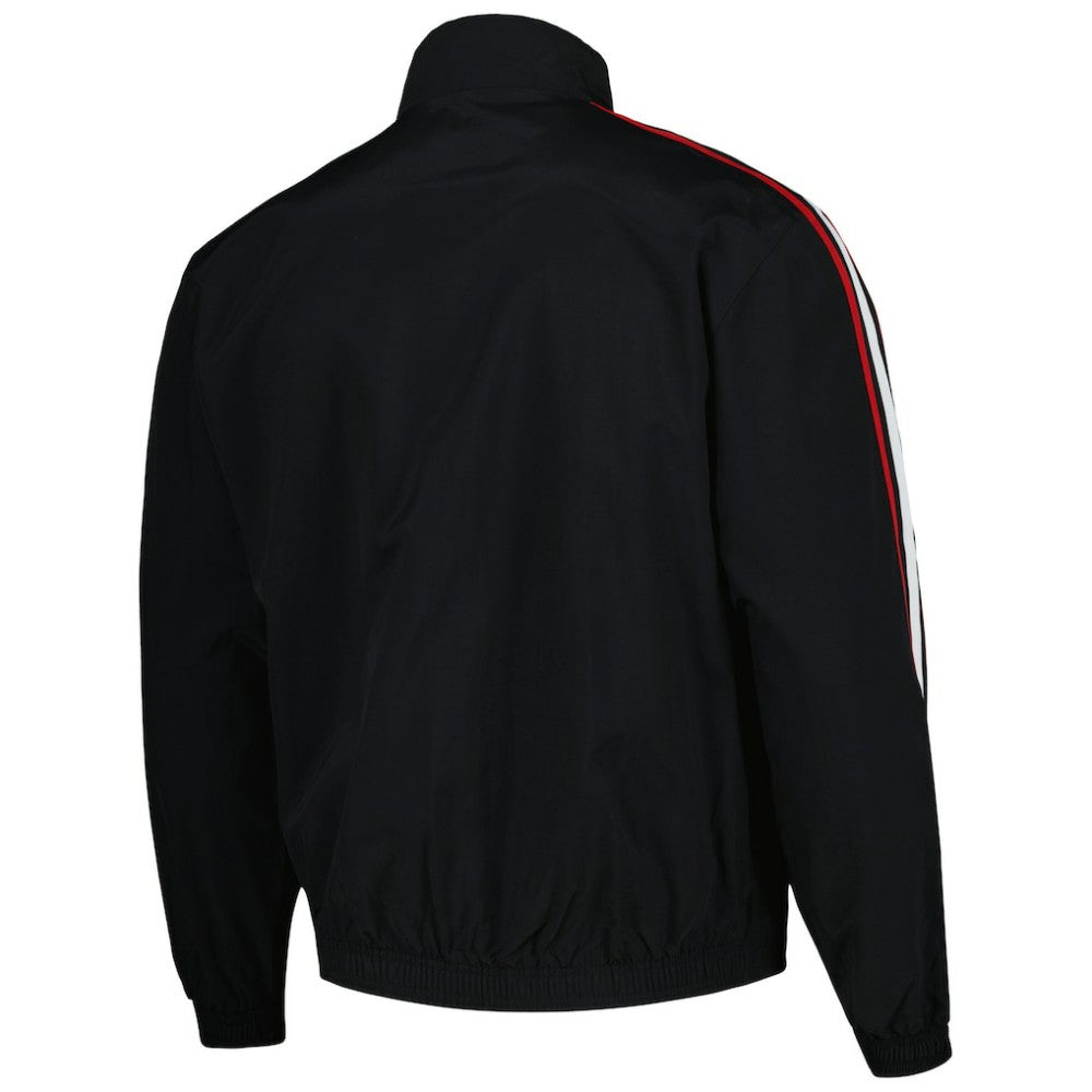 Adidas - Manchester United 2022/23 On-Field Team Logo Anthem Reversible Full-Zip Jacket - Black