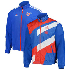 Adidas - Bayern Munich 2022/23 On-Field Team Logo Anthem Reversible Full-Zip Jacket - Blue