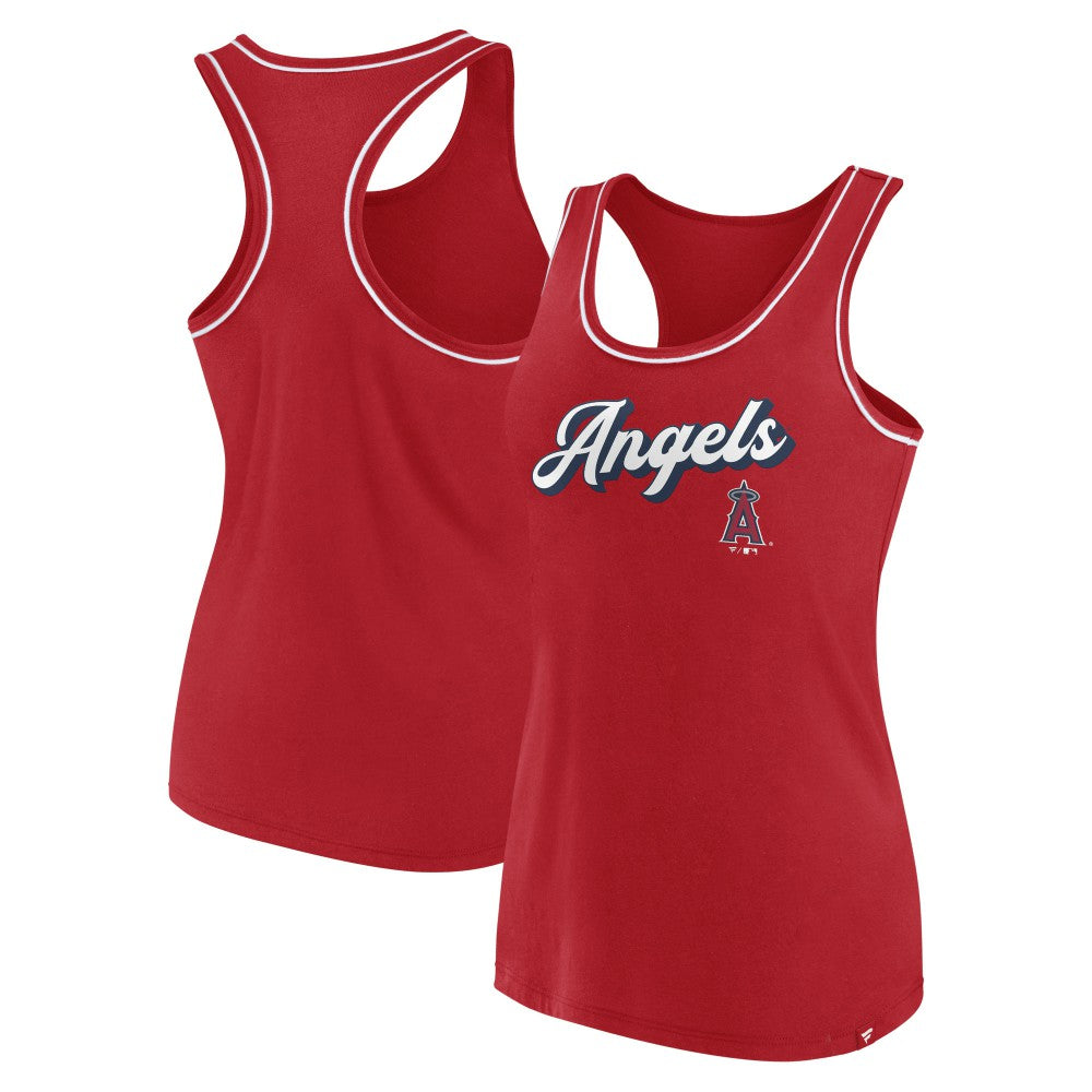 Los Angeles Angels Fanatics Women's Wordmark Logo Racerback Tank Top Near Me