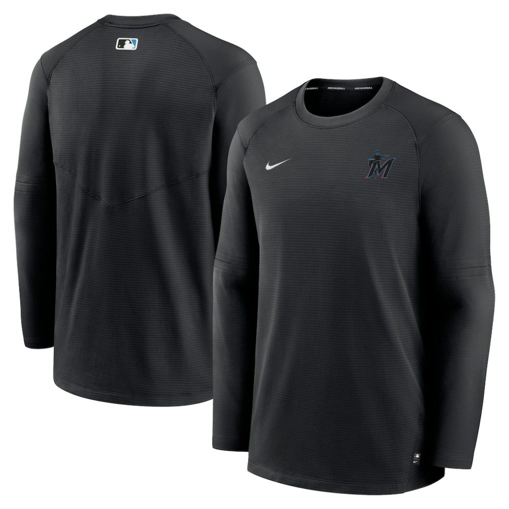 Miami Marlins Nike Authentic Collection Logo Performance Long Sleeve T-Shirt Sale