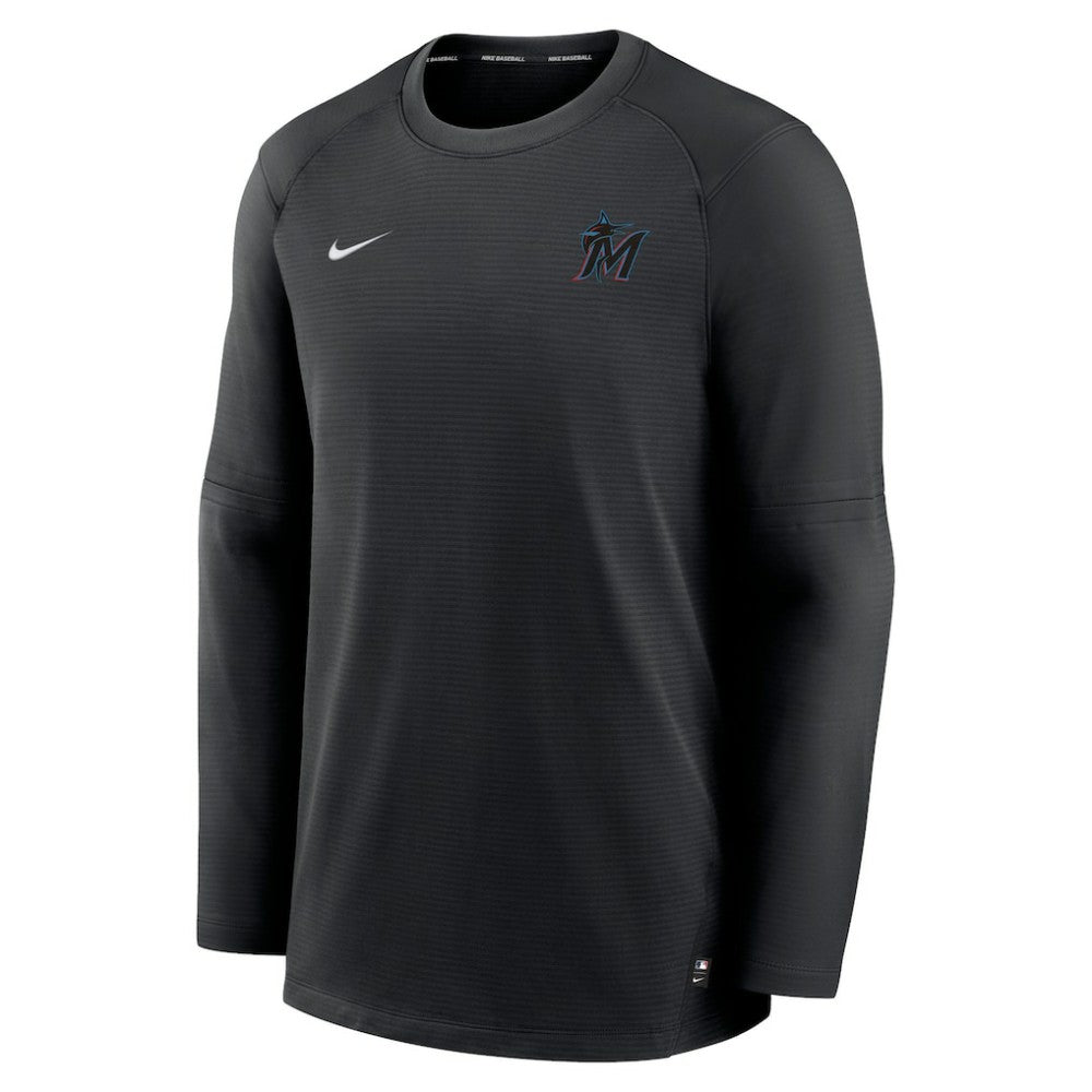 Miami Marlins Nike Authentic Collection Logo Performance Long Sleeve T-Shirt Sale