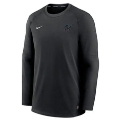 Miami Marlins Nike Authentic Collection Logo Performance Long Sleeve T-Shirt Sale