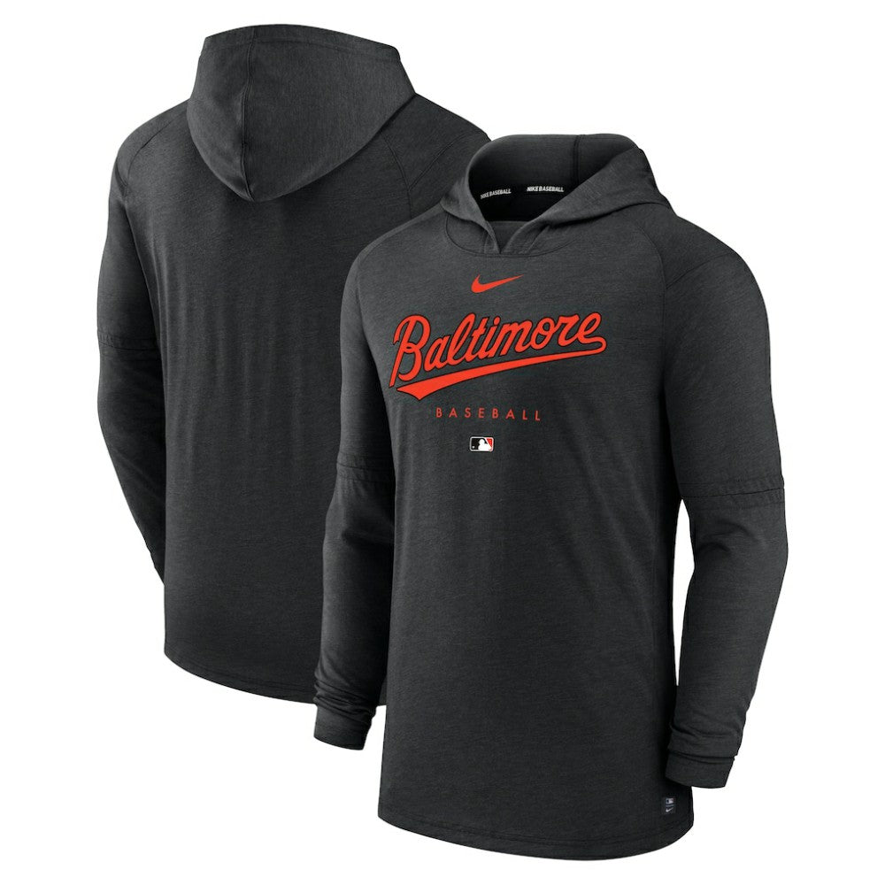 Baltimore Orioles Nike Authentic Collection Lightweight Dri-FIT Hooded Pullover Discount