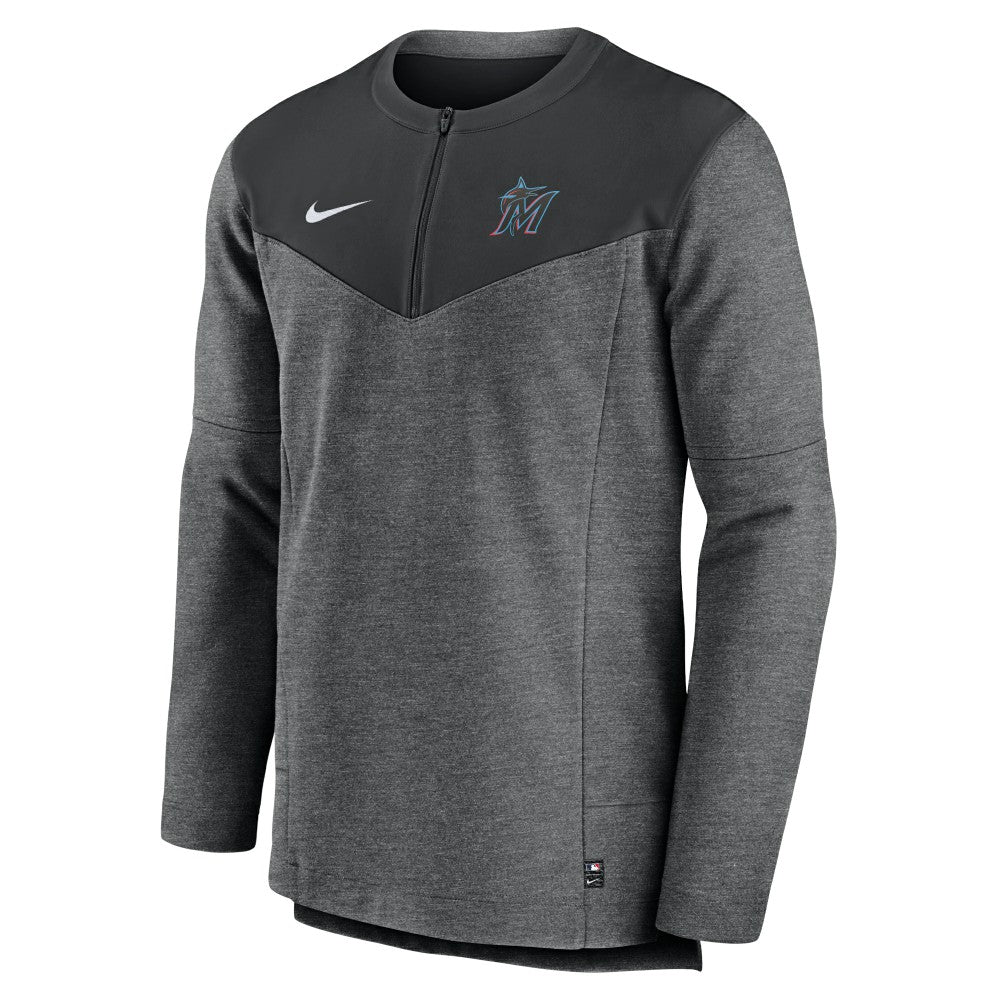 Miami Marlins Nike Authentic Collection Game Time Performance Half-Zip Top Sale