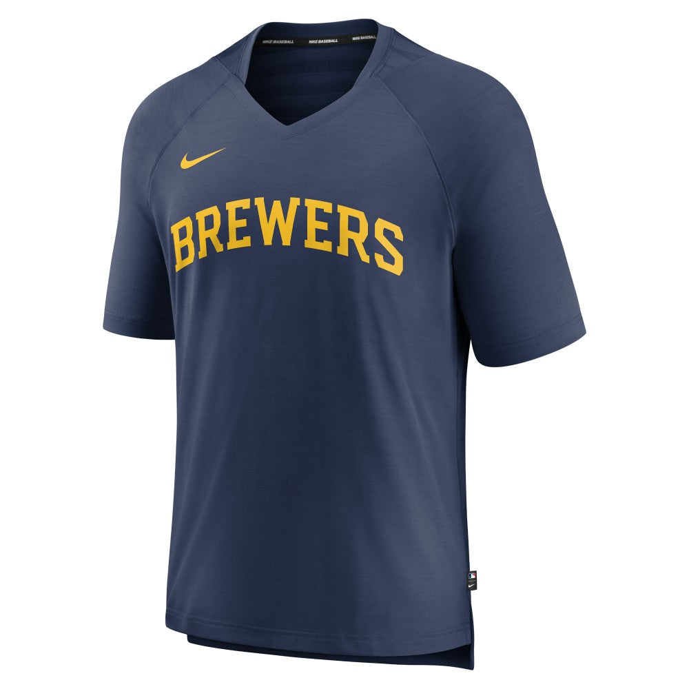 Milwaukee Brewers Nike Authentic Collection Pregame Raglan Performance V-Neck T-Shirt for sale