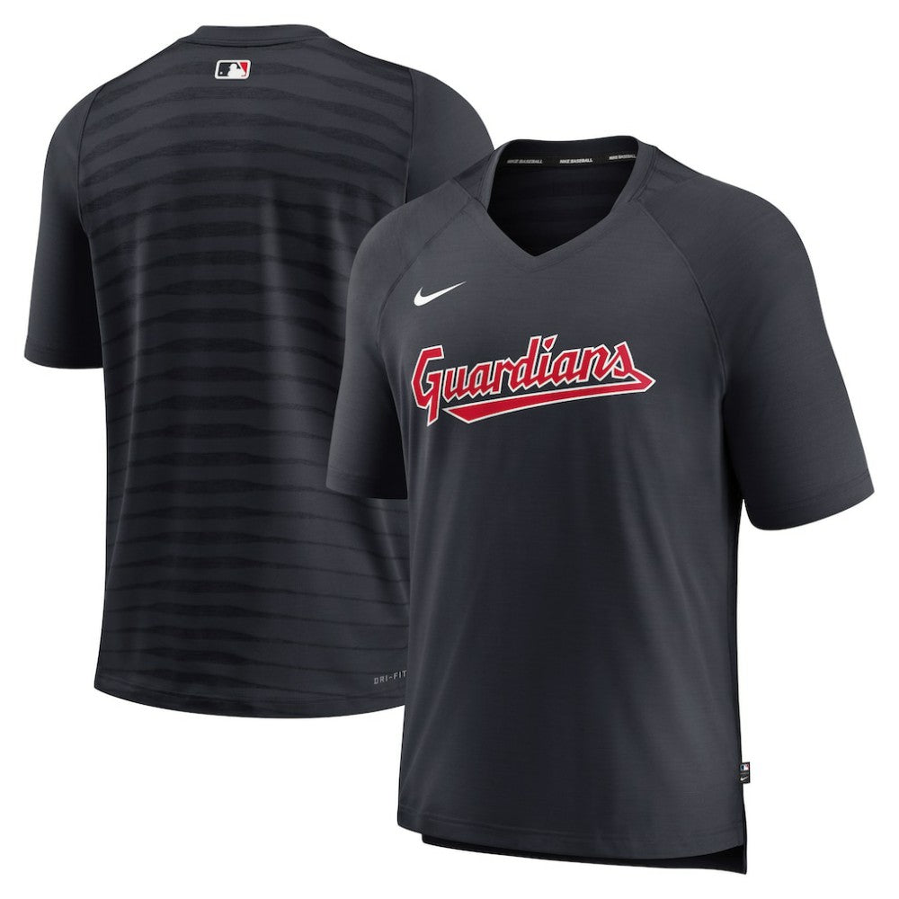 Cleveland Guardians Nike Authentic Collection Pregame Raglan Performance V-Neck T-Shirt Sale