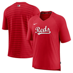 Cincinnati Reds Nike Authentic Collection Pregame Raglan Performance V-Neck T-Shirt Near Me