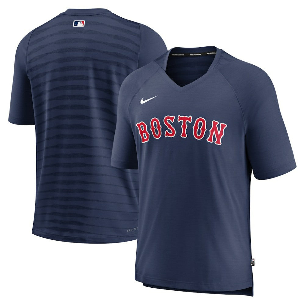 Boston Red Sox Nike Authentic Collection Pregame Raglan Performance V-Neck T-Shirt Online