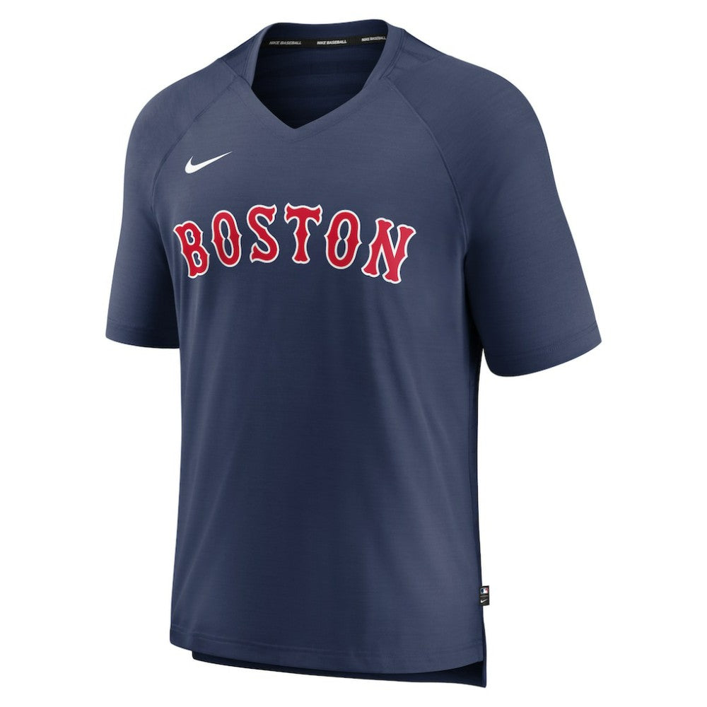 Boston Red Sox Nike Authentic Collection Pregame Raglan Performance V-Neck T-Shirt Online
