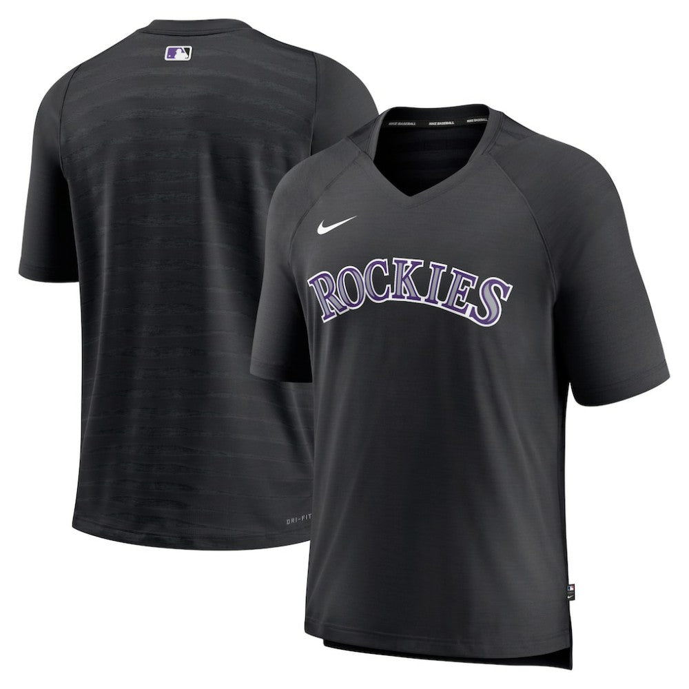 Colorado Rockies Nike Authentic Collection Pregame Raglan Performance V-Neck T-Shirt Online