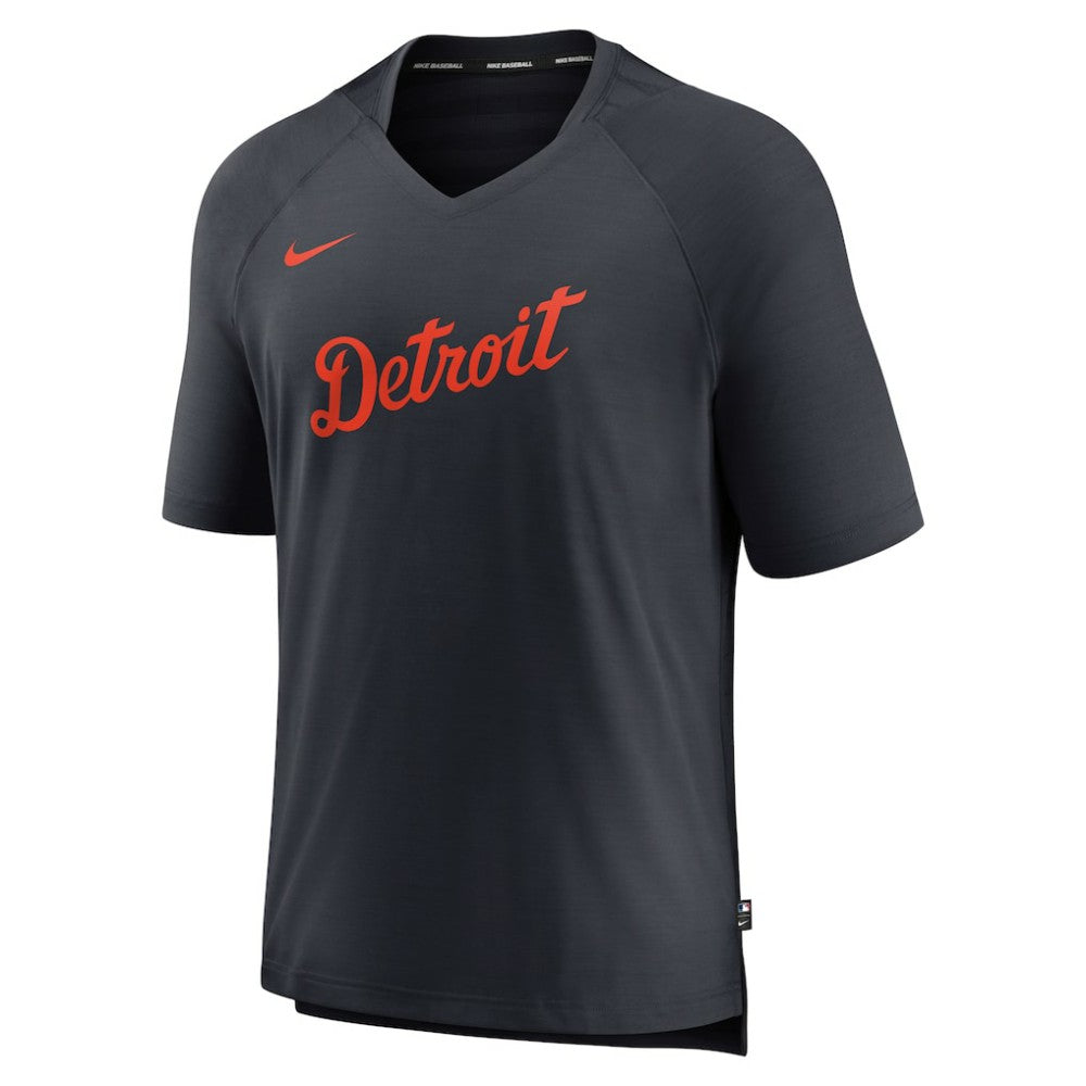 Detroit Tigers Nike Authentic Collection Pregame Raglan Performance V-Neck T-Shirt Discount