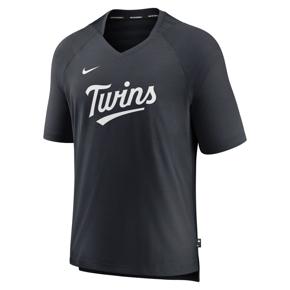 Minnesota Twins Nike Authentic Collection Pregame Raglan Performance V-Neck T-Shirt Outlet