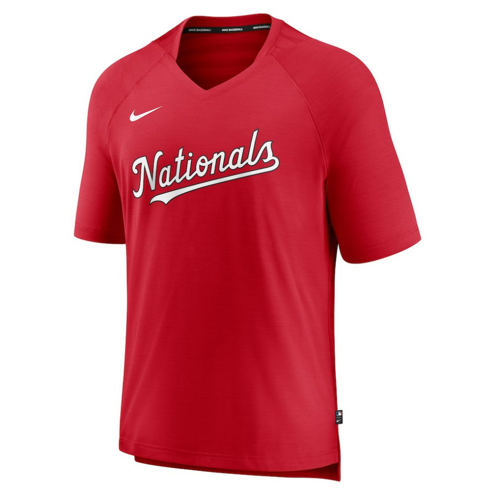 Washington Nationals Nike Authentic Collection Pregame Raglan Performance V-Neck T-Shirt Sale
