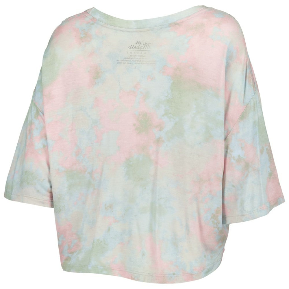 Chicago White Sox Majestic Threads Women's Cooperstown Collection Tie-Dye Boxy Cropped Tri-Blend T-Shirt Sale