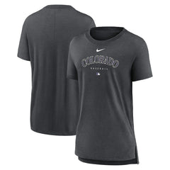 Colorado Rockies Nike Women's Authentic Collection Early Work Tri-Blend T-Shirt Sale
