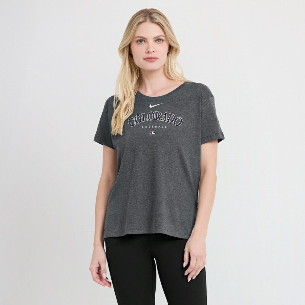 Colorado Rockies Nike Women's Authentic Collection Early Work Tri-Blend T-Shirt Sale