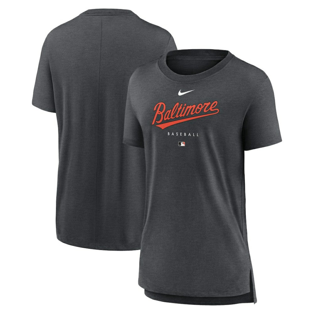 Baltimore Orioles Nike Women's Authentic Collection Early Work Tri-Blend T-Shirt Near Me