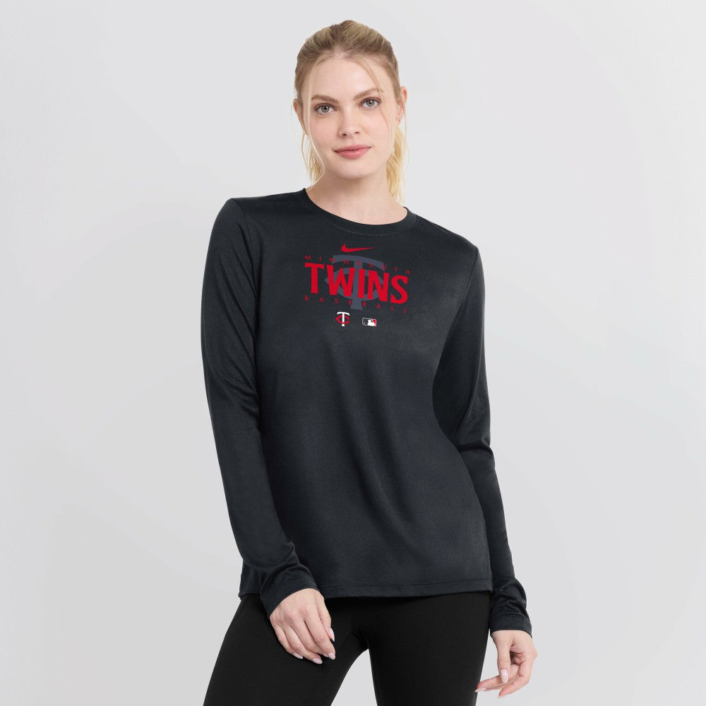 Minnesota Twins Nike Women's Authentic Collection Legend Performance Long Sleeve T-Shirt - Outlet