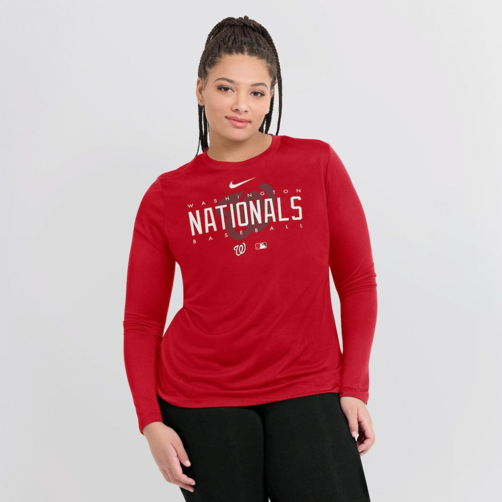Washington Nationals Nike Women's Authentic Collection Legend Performance Long Sleeve T-Shirt Online