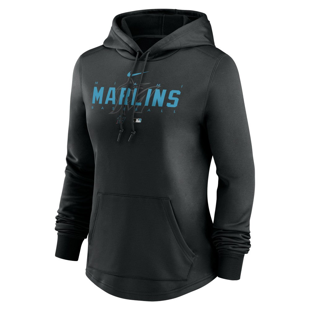 Miami Marlins Nike Women's Authentic Collection Pregame Performance Pullover Hoodie Discount