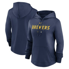 Milwaukee Brewers Nike Women's Authentic Collection Pregame Performance Pullover Hoodie Sale