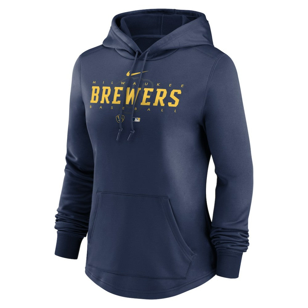 Milwaukee Brewers Nike Women's Authentic Collection Pregame Performance Pullover Hoodie Sale