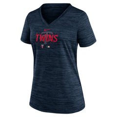 Minnesota Twins Nike Women's Authentic Collection Velocity Practice Performance V-Neck T-Shirt Outlet