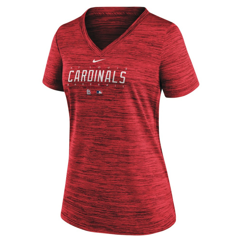 St. Louis Cardinals Nike Women's Authentic Collection Velocity Practice Performance V-Neck T-Shirt for sale