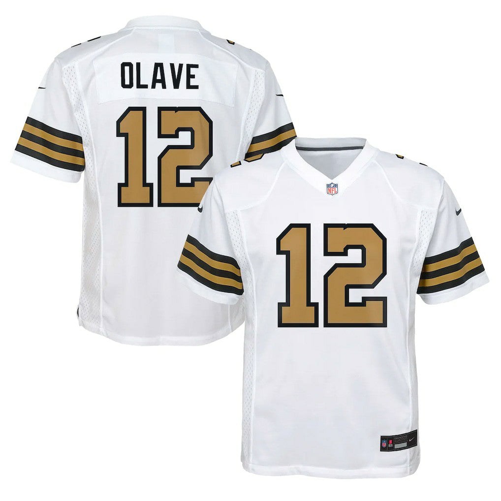 Chris Olave New Orleans Saints Youth Game Jersey - White - Nike