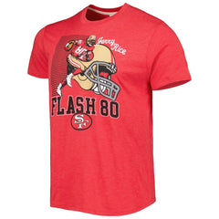 Jerry Rice San Francisco 49ers Homage Unisex Caricature Retired Player Tri-Blend T-Shirt - Scarlet - NFL