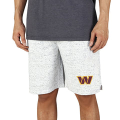 Washington Commanders Concepts Sport Logo Throttle Knit Jam Shorts - White/Charcoal - NFL
